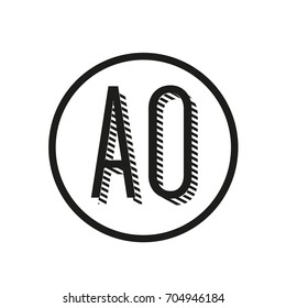 AO Letters Logo Vector