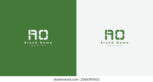 AO Letters vector logo design