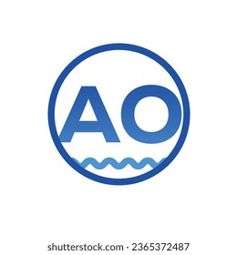 AO logo, logo AO Ai design Modern logo