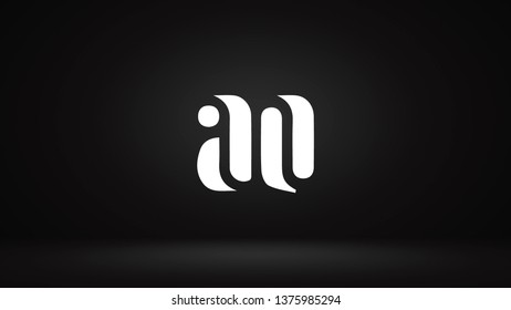 AO logo design template vector illustration icon