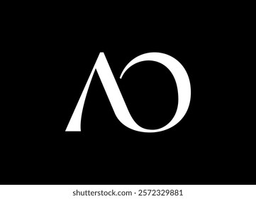 AO Logo Design Template Vector Graphic Branding Element.
