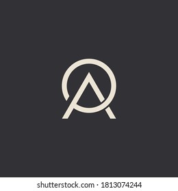 AO logo design. Vector illustration.