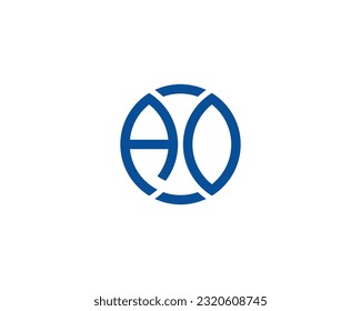 AO logo design vector template