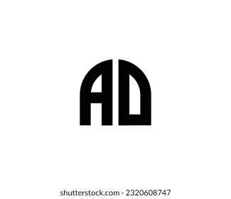 AO logo design vector template