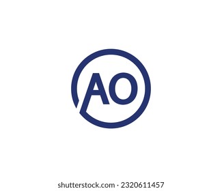 AO logo design vector template