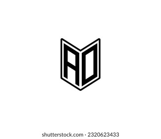 AO logo design vector template