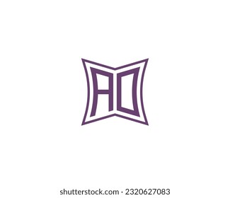 AO logo design vector template