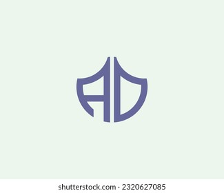 AO logo design vector template