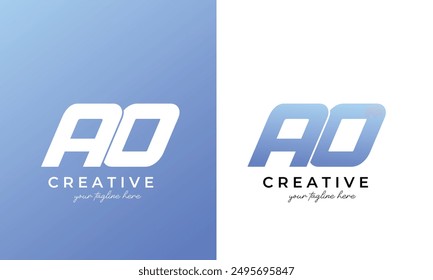 AO-Logo oder AO-Buchstaben-Logo-Design für Unternehmen und Unternehmen