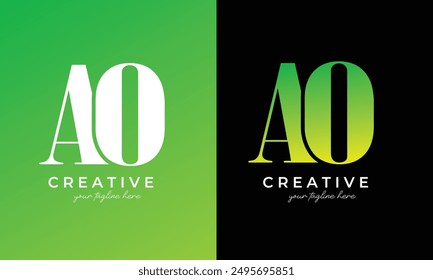 AO-Logo oder AO-Buchstaben-Logo-Design für Unternehmen und Unternehmen