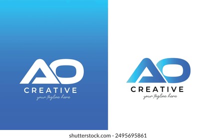 AO-Logo oder AO-Buchstaben-Logo-Design für Unternehmen und Unternehmen