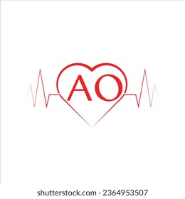 AO logo vector modern letter design concept