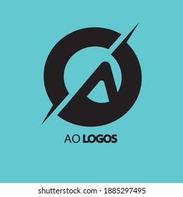 AO LOGOS, ao monogram logo design 