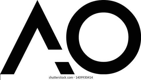 AO Minimal logo with initial characters