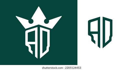 AO modern initial letter logo design vector . It will be suitable for which company or brand name start those initial.