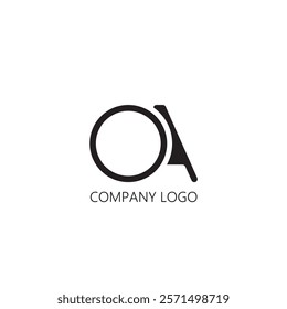 AO monogram concept company logo