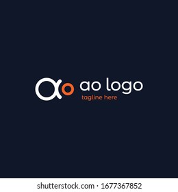 AO Monogram Simple Logo Template