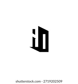 Logotipo del monograma del espacio negativo de AO – diseño minimalista moderno de la letra
