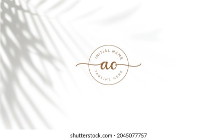 AO O A Signature initial logo template vector