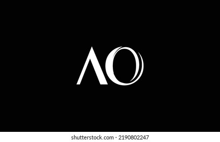  AO, OA, A, O abstract letters logo monogram 