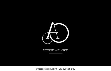 AO, OA, A, O abstract letters logo monogram