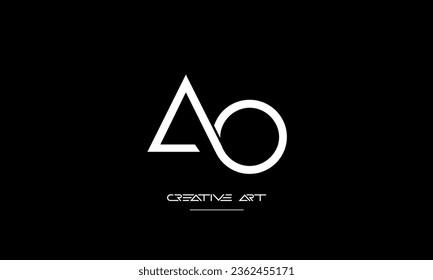 AO, OA, A, O abstract letters logo monogram