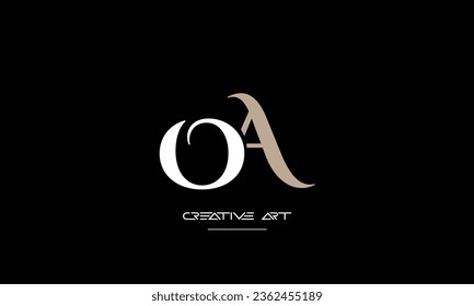 AO, OA, A, O abstract letters logo monogram