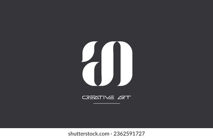 AO, OA, A, O abstract letters logo monogram