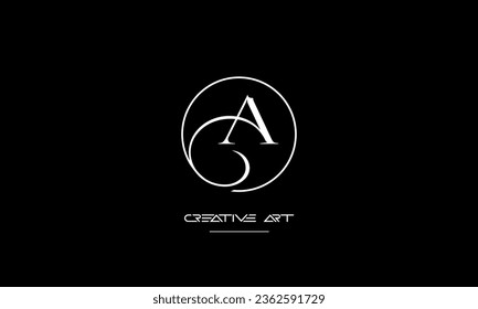 AO, OA, A, O abstract letters logo monogram