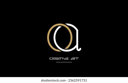 AO, OA, A, O abstract letters logo monogram