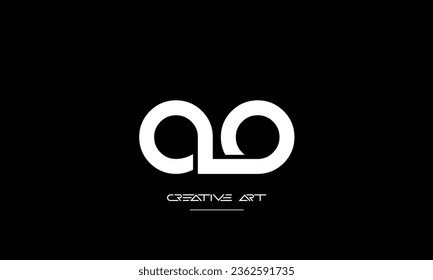 AO, OA, A, O abstract letters logo monogram