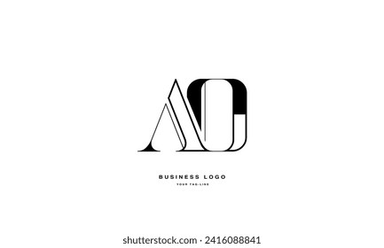 AO, OA, A, O, Abstract Letters Logo Monogram