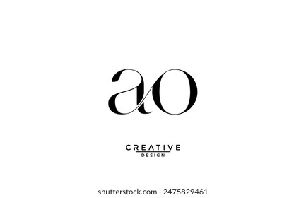 AO, OA, A, O, Abstract Letters Logo Monogram