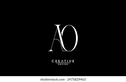 AO, OA, A, O, Abstrakte Buchstaben Logo-Monogramm