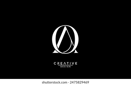 AO, OA, A, O, Abstrakte Buchstaben Logo-Monogramm