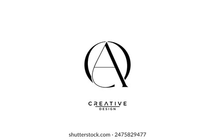 AO, OA, A, O, Abstract Letters Logo Monogram