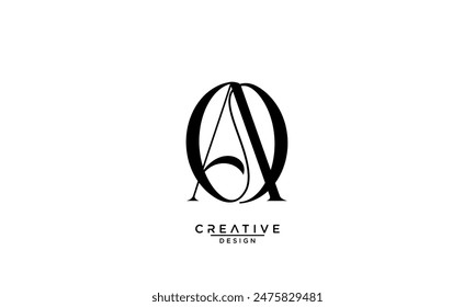 AO, OA, A, O, Abstrakte Buchstaben Logo-Monogramm