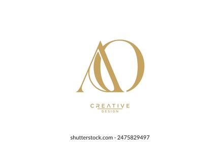 AO, OA, A, O, Abstract Letters Logo Monogram