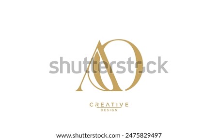 AO, OA, A, O, Abstract Letters Logo Monogram