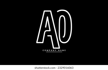 AO, OA Abstract Letters Logo Monogram