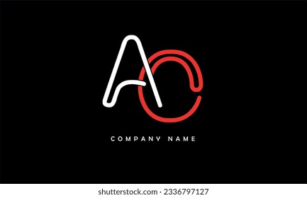 AO, OA Abstract Letters Logo Monogram