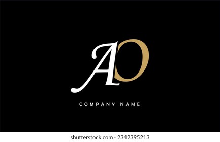 AO, OA Abstract Letters Logo Monogram