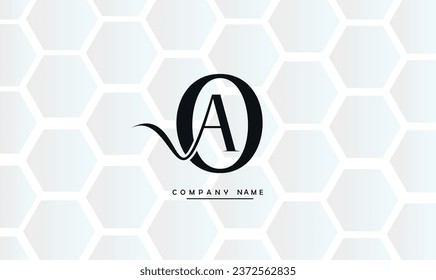 AO, OA Abstract Letters Logo Monogram