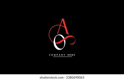 AO, OA Abstract Letters Logo Monogram