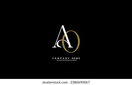 AO, OA Abstract Letters Logo Monogram