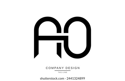 AO, OA Abstract Letters Logo Monogram Design Icon