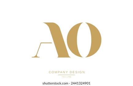 AO, OA Abstract Letters Logo Monogram Design Icon