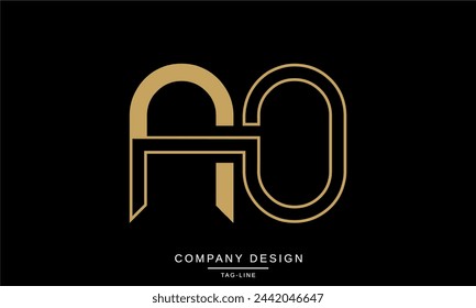 AO, OA Abstract Letters Logo Monogram Design Icon