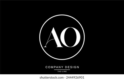 AO, OA Abstract Letters Logo Monogram Design Icon Font