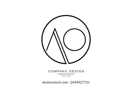 AO, OA Abstract Letters Logo Monogram Design Icon